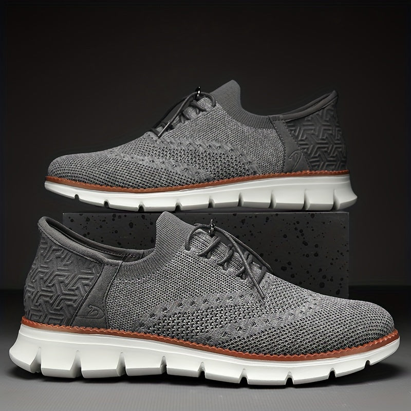 Men's Casual Slip-On Sneakers Breathable Fabric Round Toe for Party and Everyday Wear