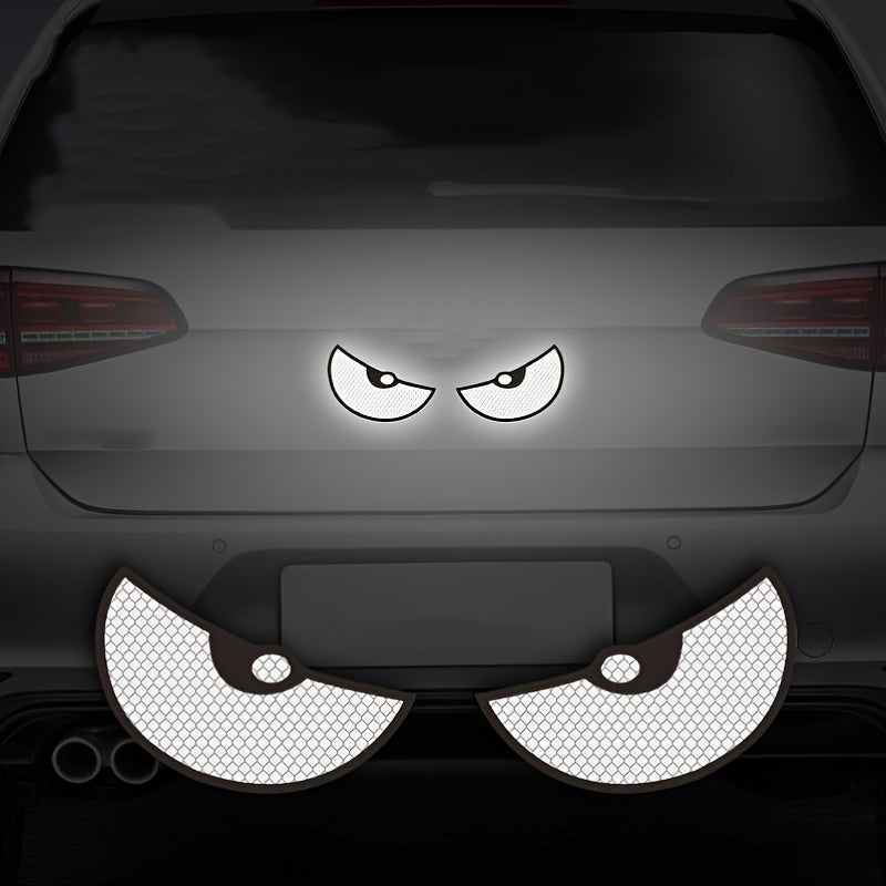 Vehicle Reflective Car Stickers 2pcs Set Safety Visibility Demon Eye