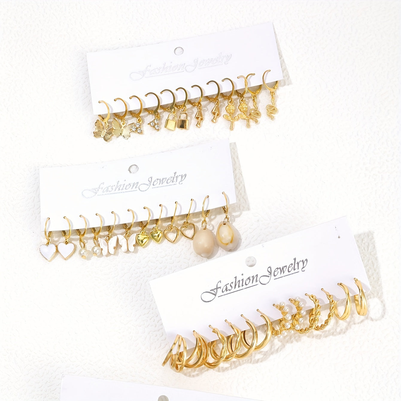 Chic va Minimalistik Soxta Marvarid Yurak Kelebek Qobiq Momoqlari To'plami, Bayram Partiyalari va Juftliklar uchun Mukammal Ayollar Zargarligi