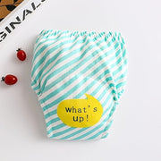 Baby Diaper Cover Ocean Green Striped Waterproof Cloth Nappy Wrap Reusable Washable