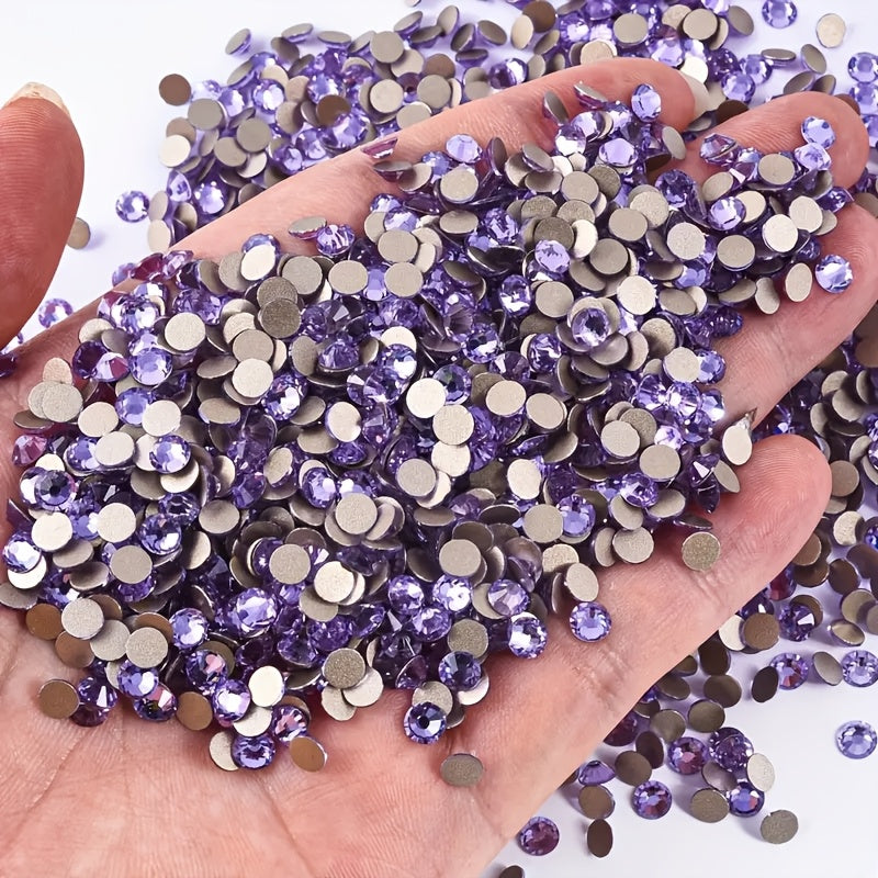 1440 diamantes planos de cristal claro para manualidades, arte de uñas, calzado, ropa, joyería y decoración