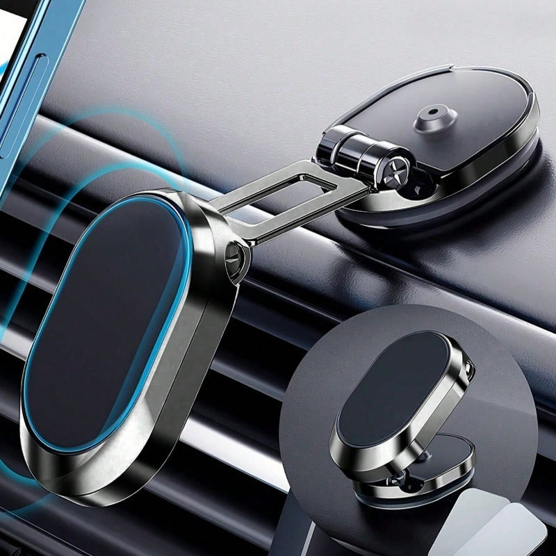 Universal Magnetic Car Phone Holder 360° Rotation Zinc Alloy Dashboard