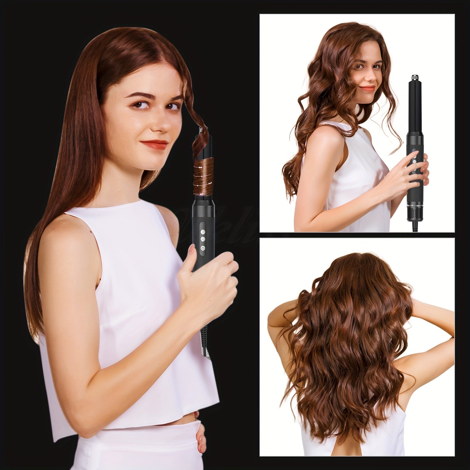 7-In-1 Hot Air Hair Dryer Brush with Negative Ion Ceramic for Frizz Control