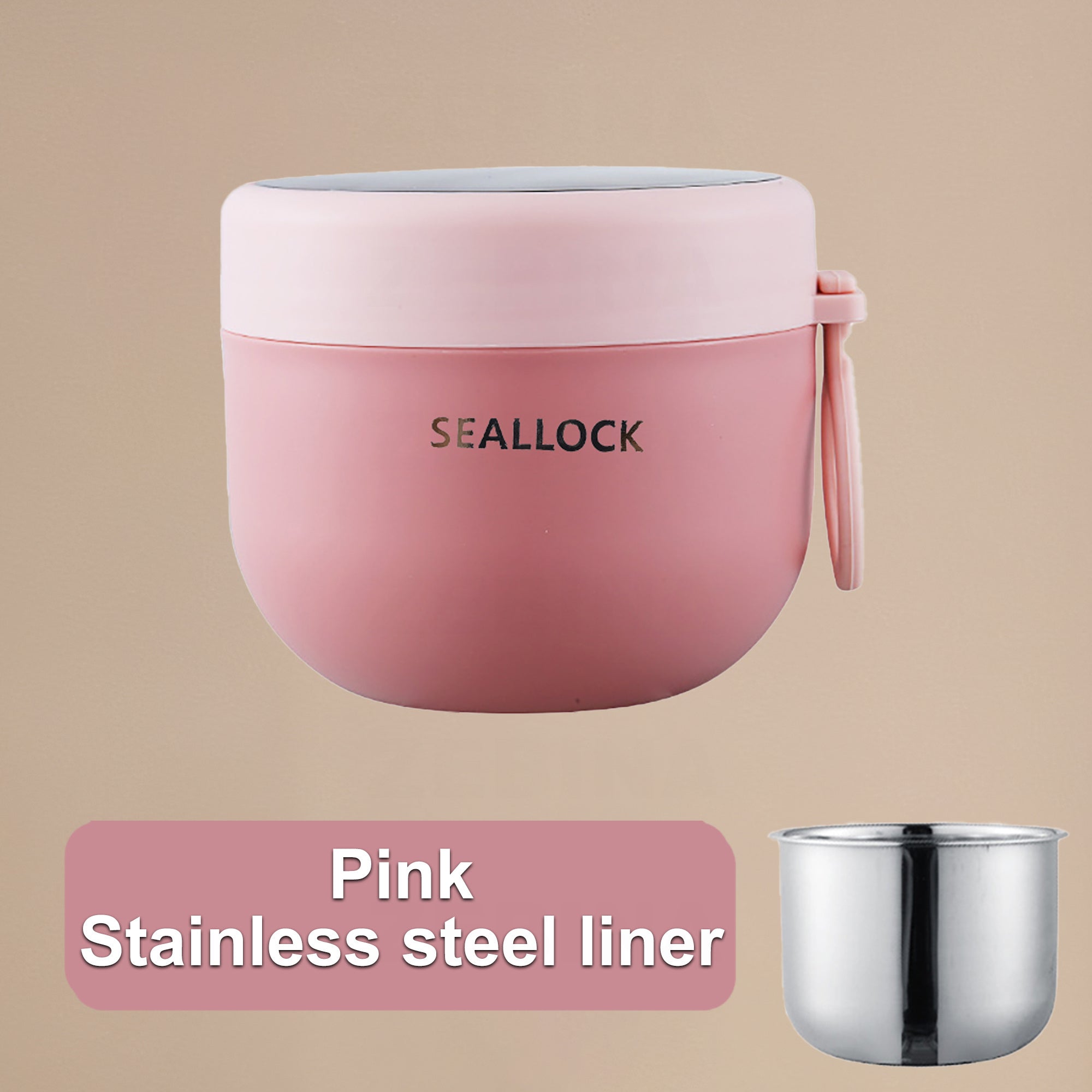 Katta zanglamaydigan po'latdan yasalgan nonushta kubogi 600ml izolyatsiyalangan sho'rva chashkasi va bukadigan qoshiq bilan