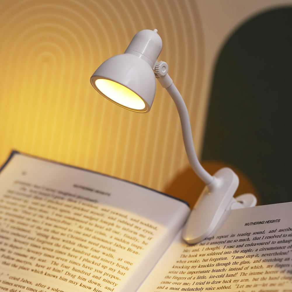 LED Reading Light with Adjustable Arm, Compact and Portable for Night Reading
