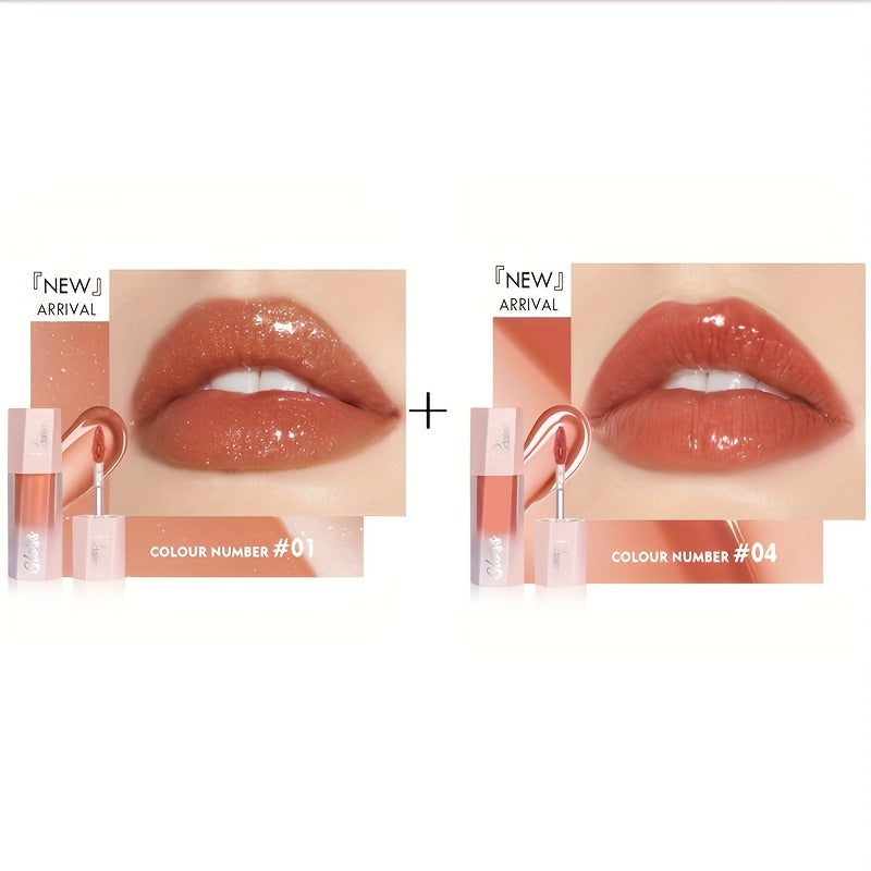 Brillo de labios con purpurina para mujer, 8 colores, lápiz labial de larga duración, a prueba de agua