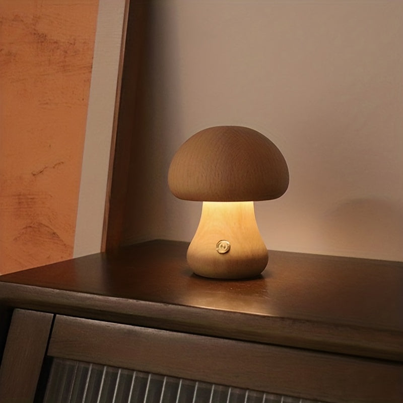 Dimmable LED Mushroom Table Lamp for Bedroom Home Decor Bedside Light