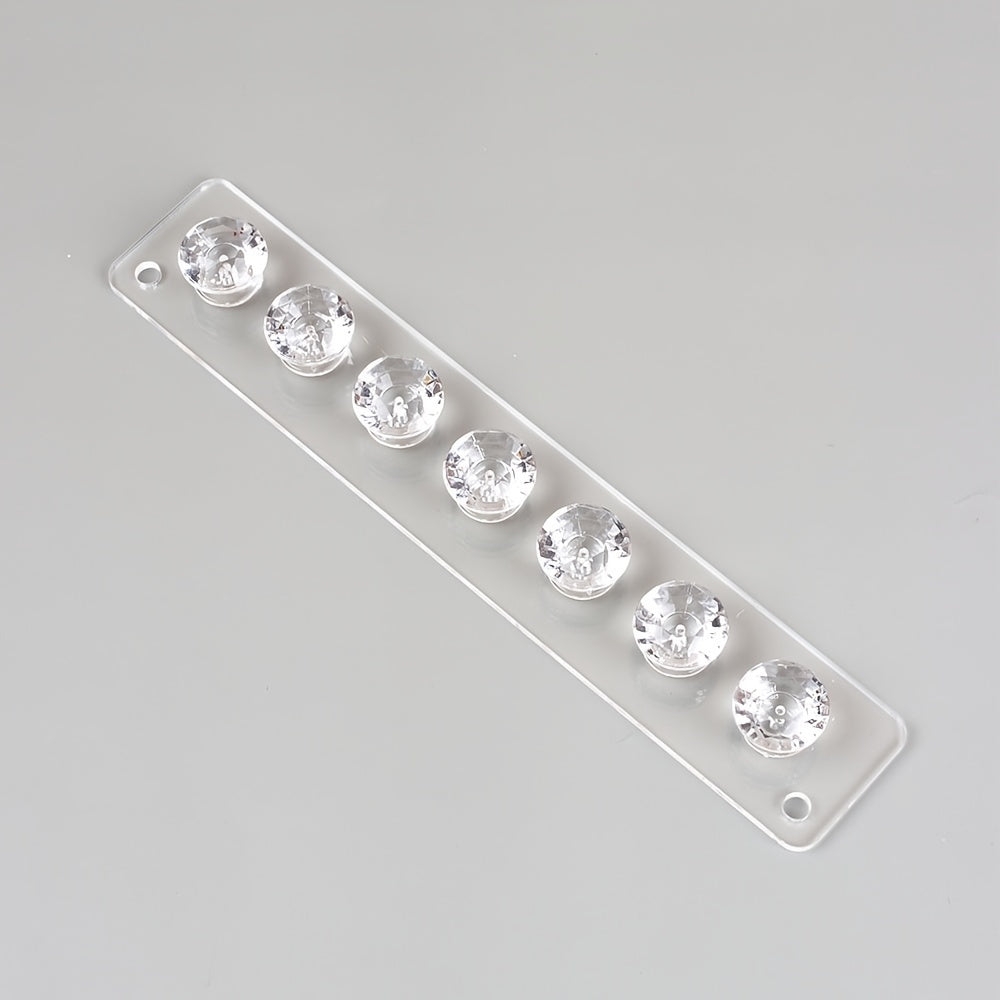 Акриловая настенная органайзер для украшений с 7 крючками для ожерелий и аксессуаров