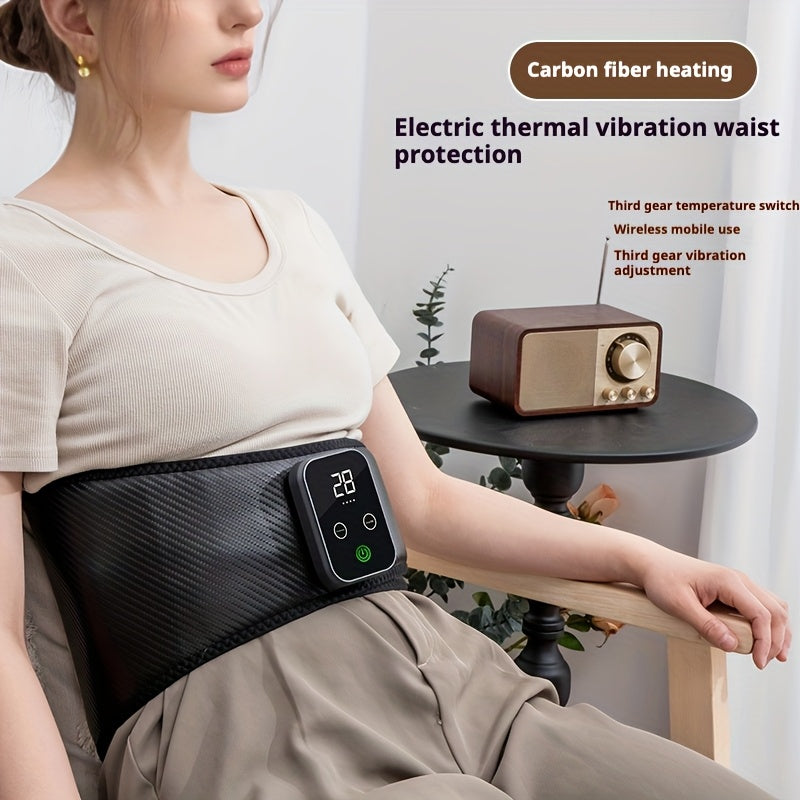 cinturilla de calor portátil con carga USB y temperatura ajustable negro
