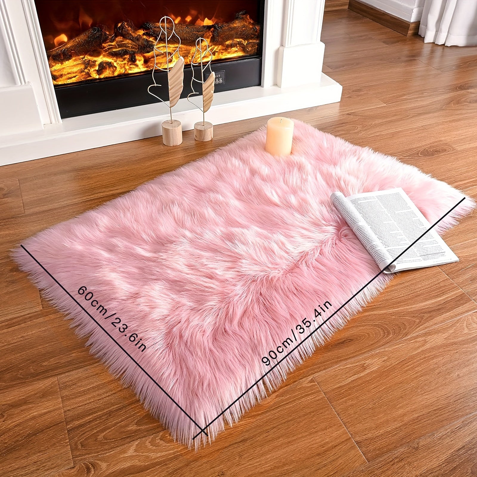 Luxurious Shag Area Rug for Living Rooms and Bedrooms Non-Slip Machine Washable