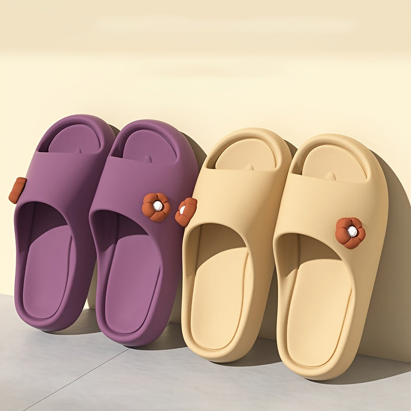 Women's Cotton Casual Slide Sandals Thick Sole Indoor Outdoor Slippers