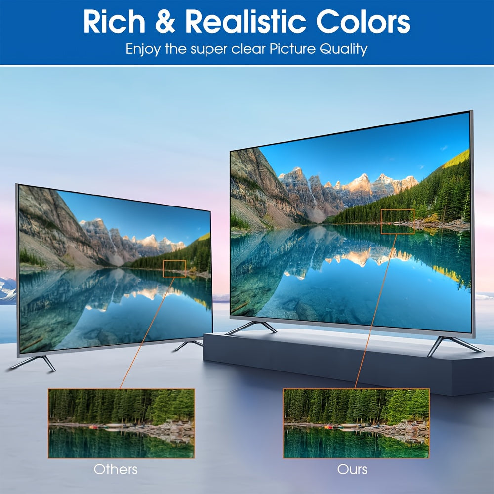 Digital TV Antenna 240 Mile Range 4K Ultra HD Indoor Signal Amplifier with Coaxial Cable