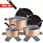 Набор из 12 многоуровневых войлочных подставок для посуды - антипригарные, устойчивые к царапинам коврики для кухонной утвари и хранения.