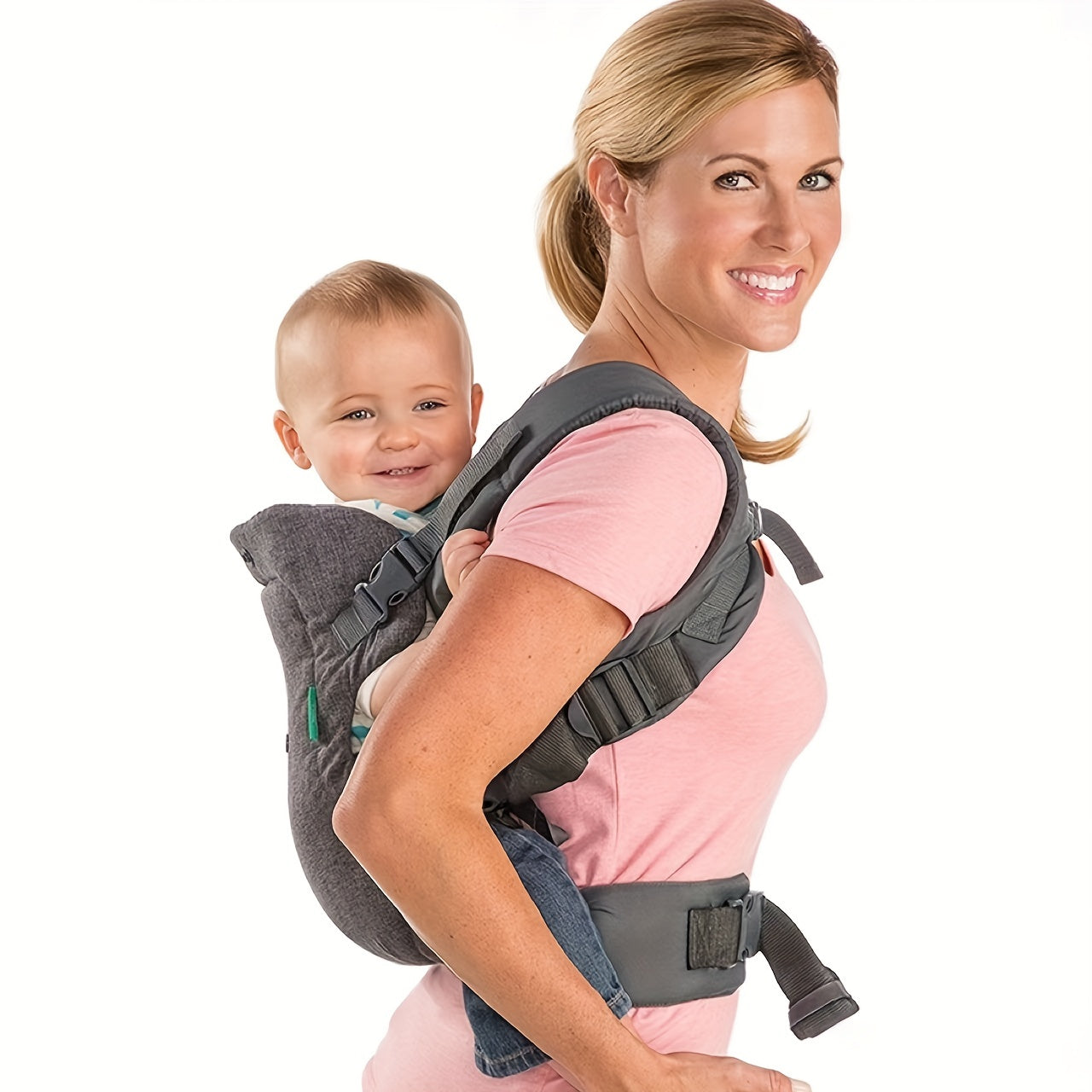 Soft Flip 4-in-1 Baby Carrier for Newborns and Toddlers Ergonomic Convertible Front and Back Carry