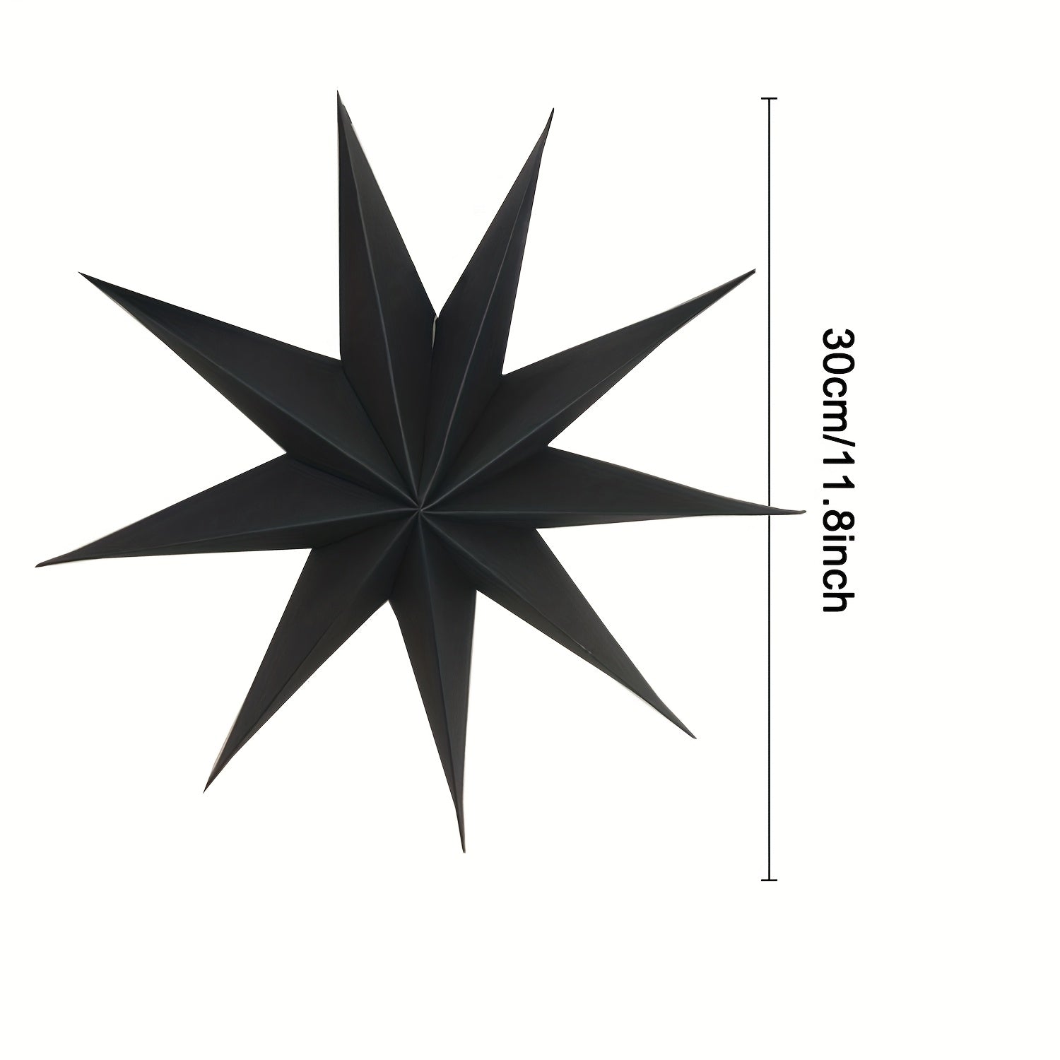 Set de 3 faroles de papel 3D en forma de estrella, decoraciones navideñas para interior, 30.48cm, negro, gris, blanco
