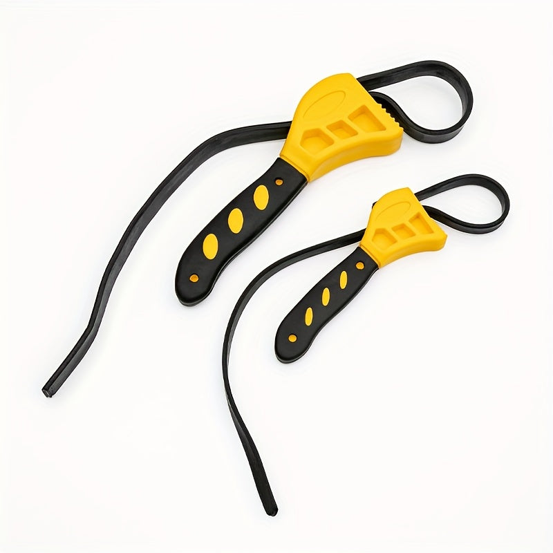 Universal Belt Wrench Oil Filter Puller Strap Chain Spanner Adjustable Tool