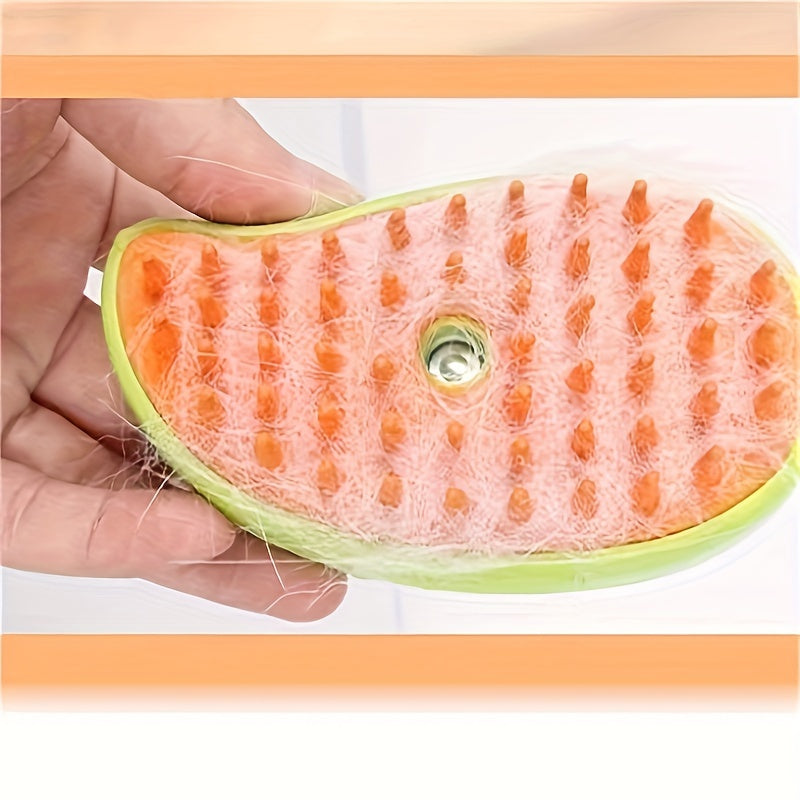 USB Charging Pet Grooming Brush for Cats and Dogs with Spiral Comb and 3-in-1 Function