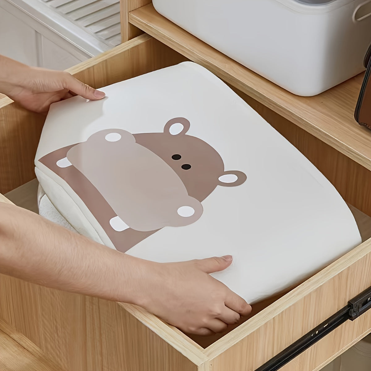 Cesta de almacenamiento para pañales con temática de animales para organización de la habitación del bebé y regalo