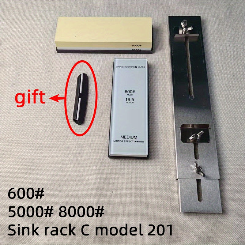 Oshxona uchun sozlanadigan ikki tomonlama shisha moy toshi, po'lat pichoq klipi bilan, 4 o'lcham