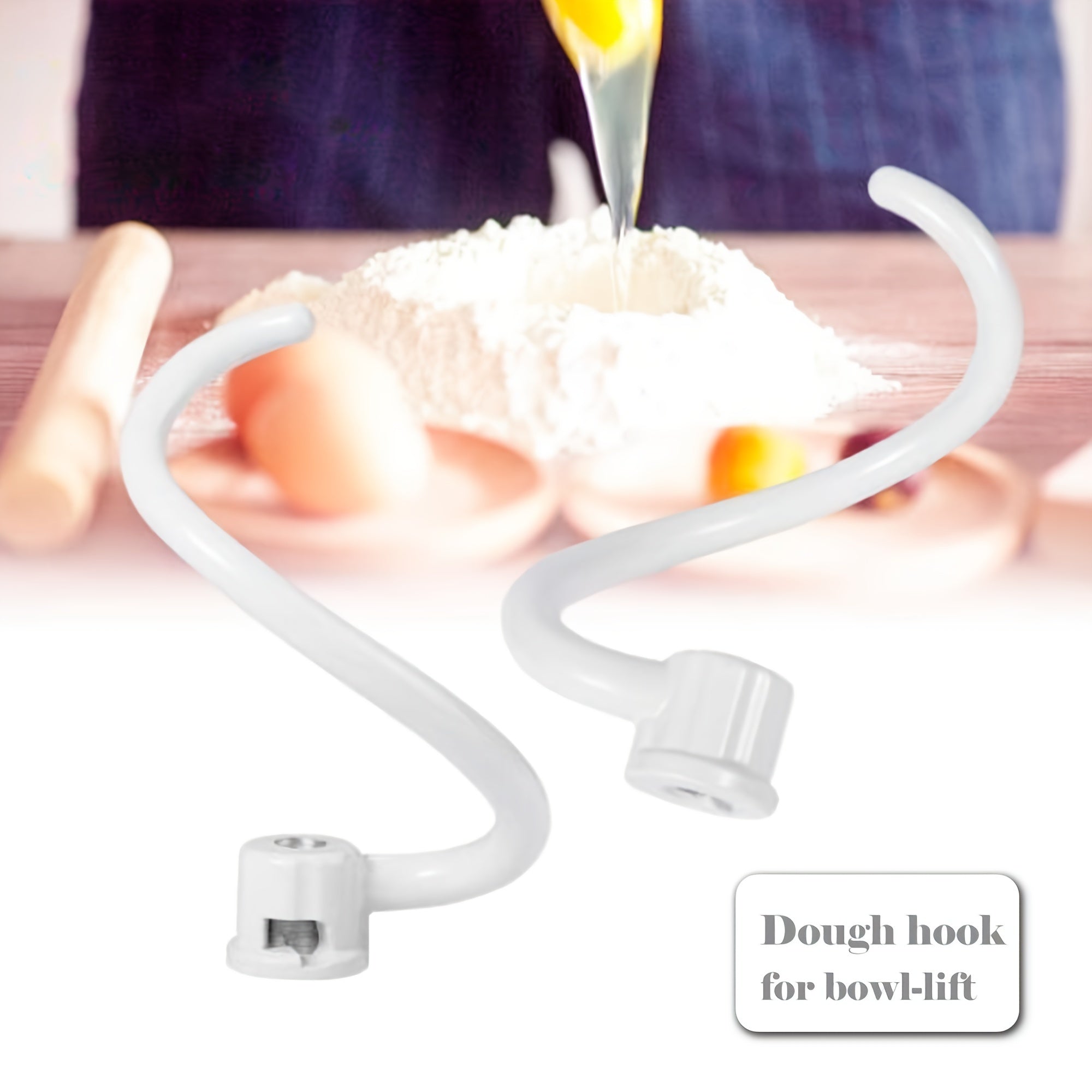Gancho de masa en espiral para batidoras de 5-6 cuartos, accesorio de cocina de metal de grado alimentario