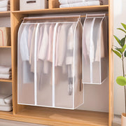 Bolsa transparente para prendas de vestir para almacenamiento en armario, funda de plástico duradero con cremallera