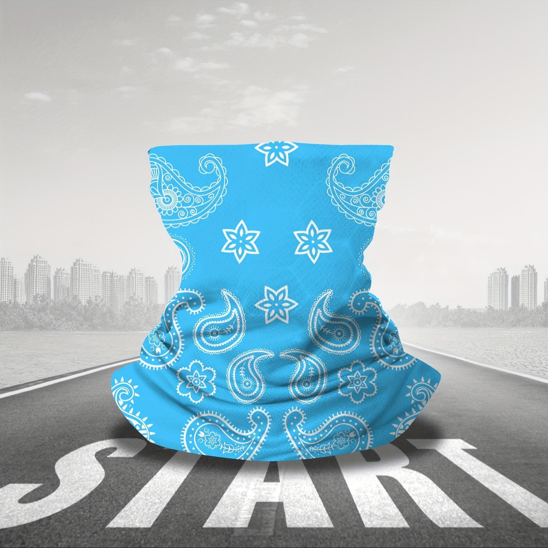 Стильная маска для лица с узором пейсли для защиты от солнца для женщин - дышащий, ветрозащитный воротник для рыбалки и велоспорта