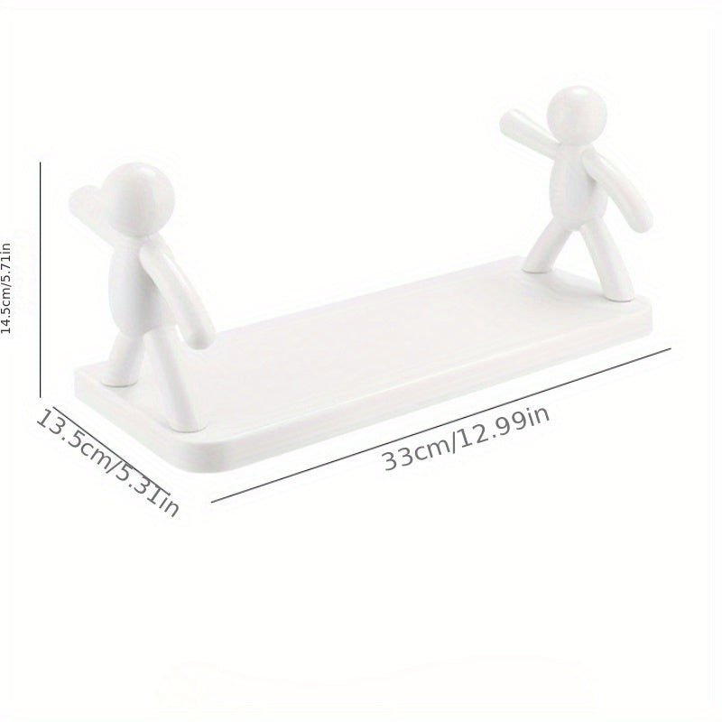 2 ta oson o'rnatiladigan, teshik ochmasdan o'rnatiladigan oshxona va hammom uchun countertop javonlar to'plami, jozibali figura dizayni bilan ko'p qatlamli plastik saqlash tokchasi - kosmetikalar, idishlar va materiallar uchun ixcham tashkilotchidir.