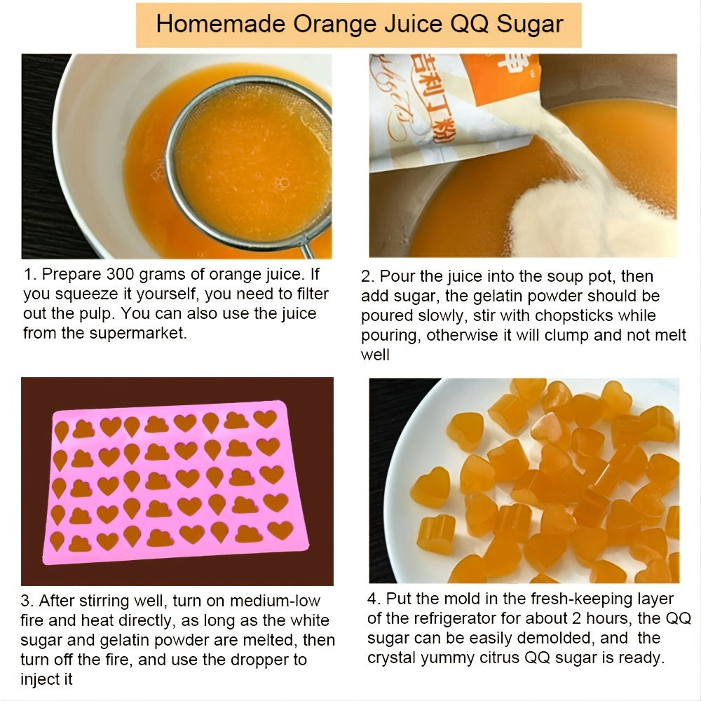 Silicone Candy Molds Set with Droppers for Gummies, Chocolate, and Fondant