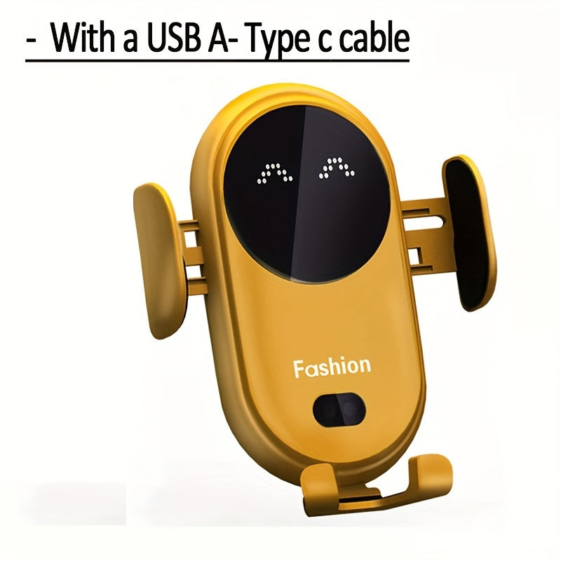 Wireless Car Charger Stand Auto Clamping Magnetic Infrared Qi Mount