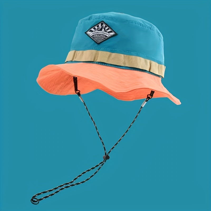 Quick-Drying Bucket Hat with Wide Brim and Adjustable Drawstring for Outdoor Travel