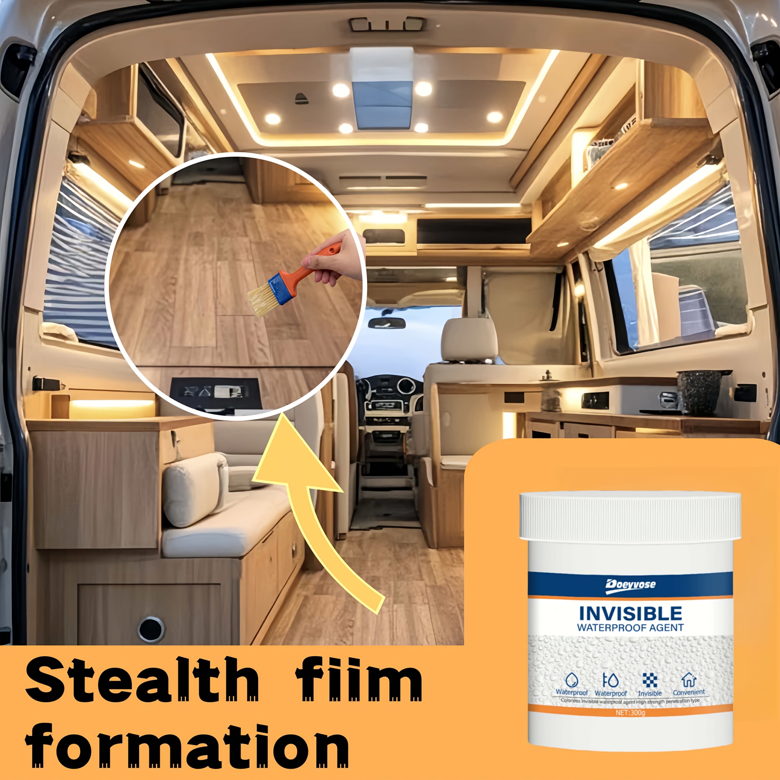 RV tomi va hammom poli uchun suv o'tkazmaydigan yopishtiruvchi qalam, shaffof suv asosidagi yopishtiruvchi