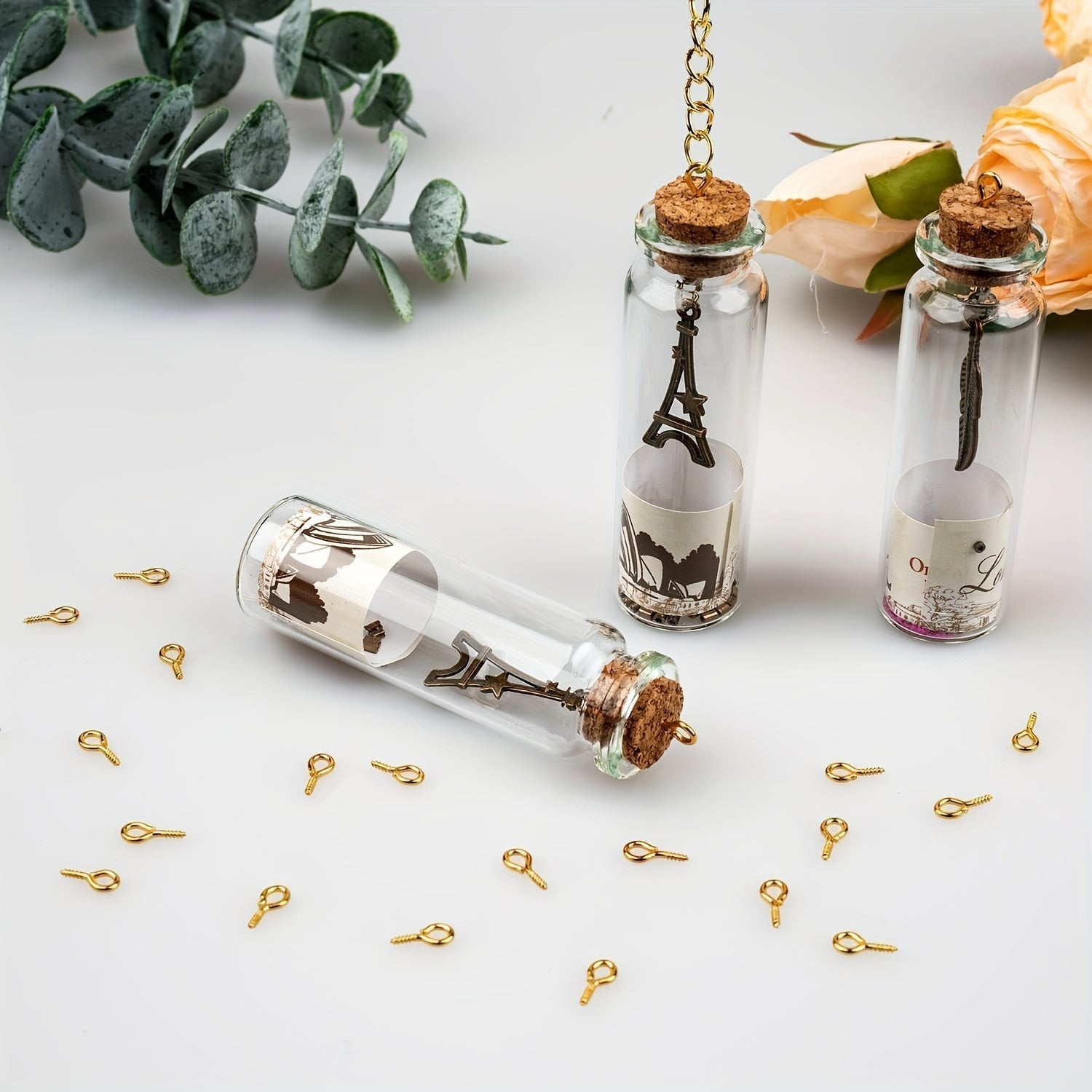 Set of 500 Small Metal Eye Pins 4x8mm Jewelry Findings for DIY Crafts