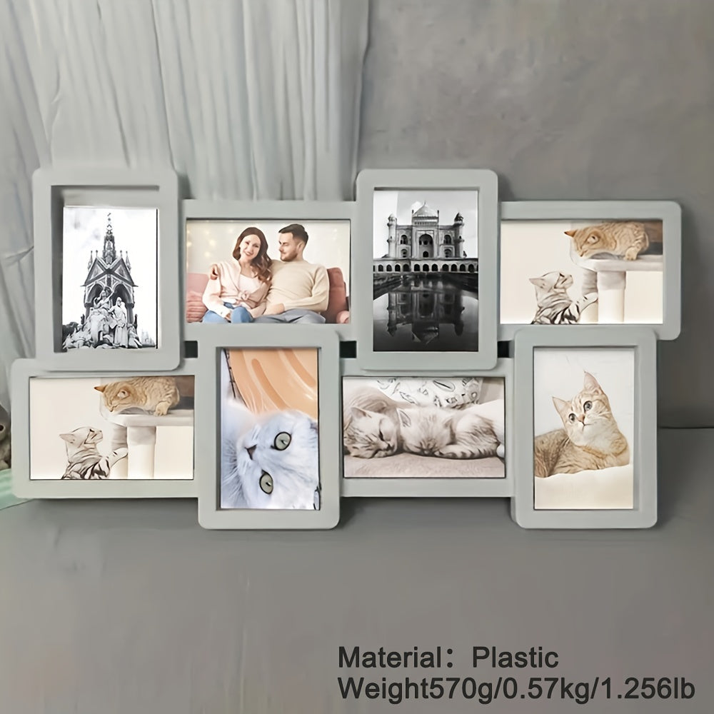 Oblong Plastic Photo Frame for Family and Movie Memories Horizontal Wall Gallery for Teens Adults