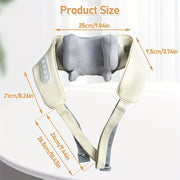 Rechargeable Heated Shiatsu Massager for Neck Shoulders Back Legs and Head with Lithium Battery and USB Compatibility