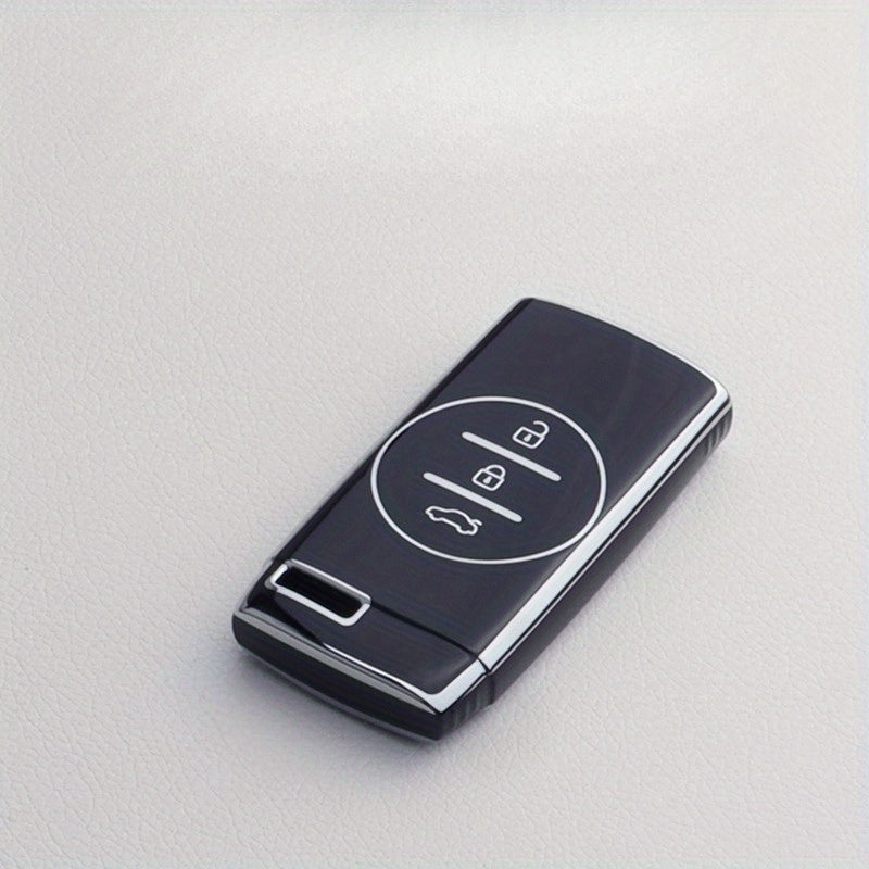 Universal TPU Car Key Fob Case Wear-Resistant Anti-Fall Cover with Keychain