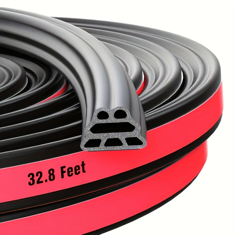 Universal Car Door Seal Strip 10m Waterproof Noise Reduction Rubber