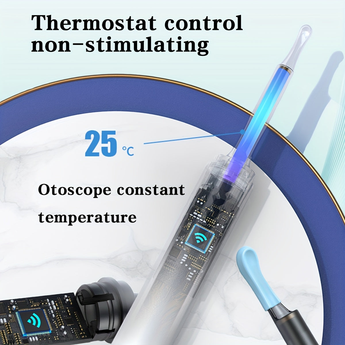 Набор для удаления ушной серы с камерой и лампой, перезаряжаемый через USB