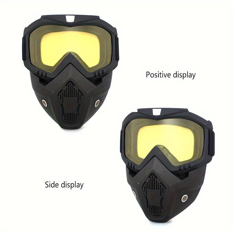 Full Face HD Transparent Windproof Sandproof Welding Protective Goggles with Mask
