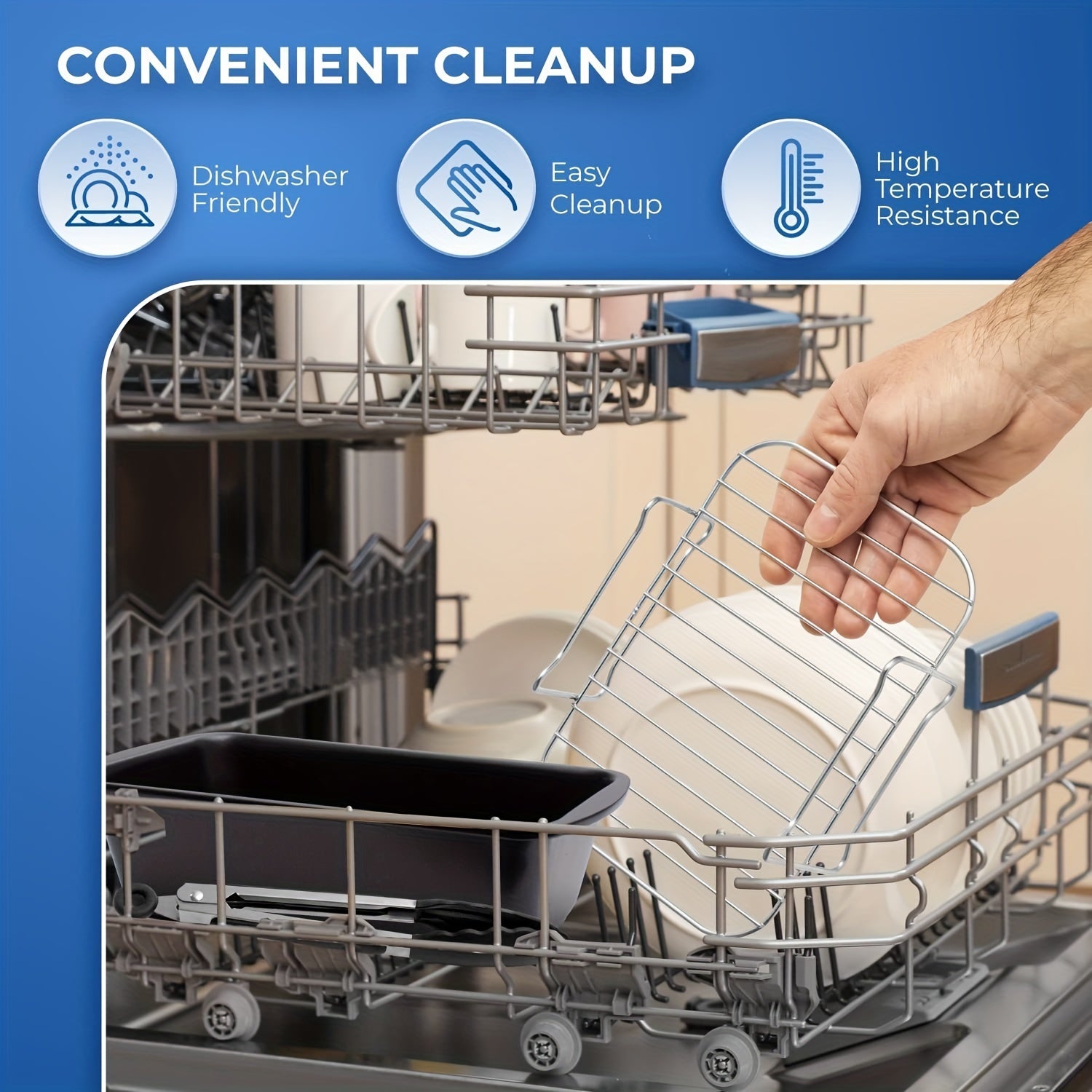 Double Layer Stainless Steel Air Fryer Rack with Skewers for Holidays