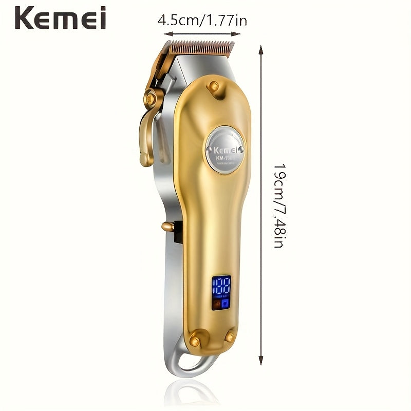 Cortapelos de metal 2500mAh Pantalla LCD Carga rápida USB-C Hoja de acero al carbono Motor de 5W