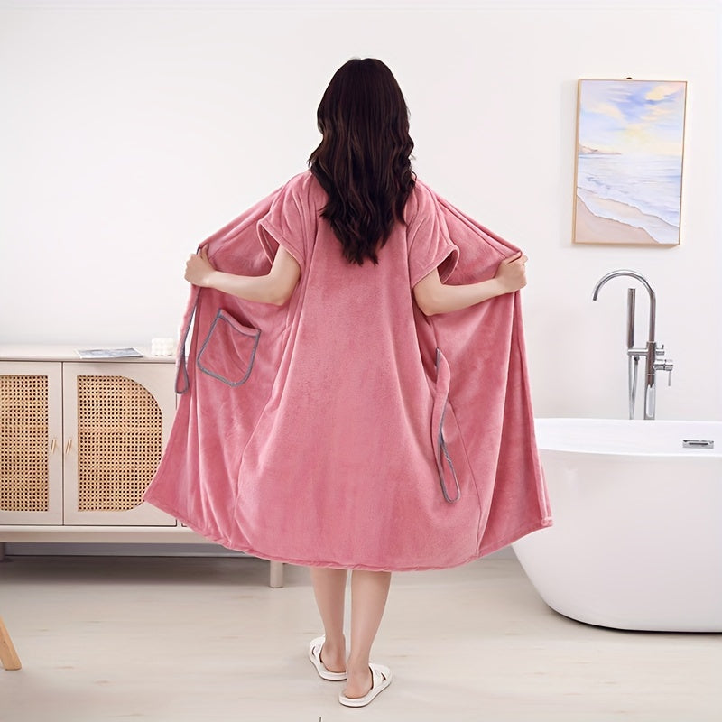 Халат без рукавов Breezywrap для женщин из ультрамягкого микрофибры - быстро сохнущий с поясом, дышащий, без ворса для дома.