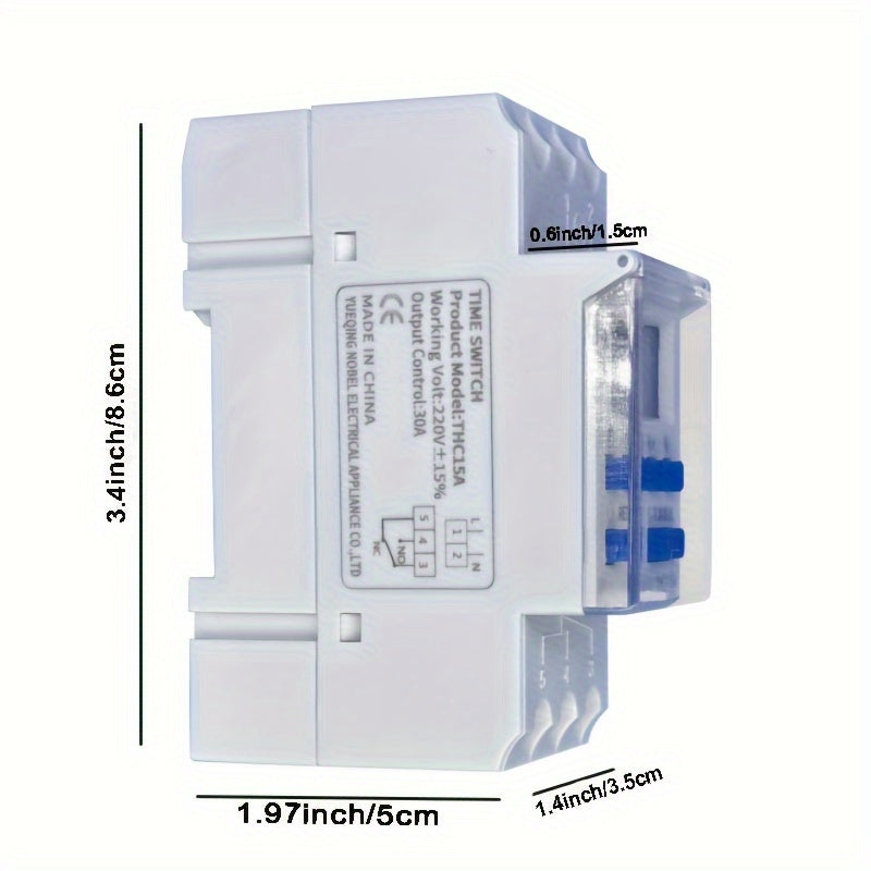 Temporizador programable compacto, controlador montado en riel, 220V, encendido/apagado automático
