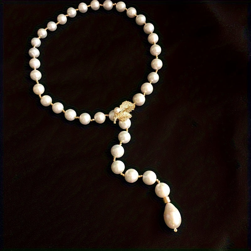 Zarif Barokko Pendant Marjon - Vintage Ilhomlangan Sviter Zanjiri, Partylar va Sovg'alar uchun Moslashtirilgan, O'ziga Xos Tasodifiy Sovg'a Qutisi Kiritilgan