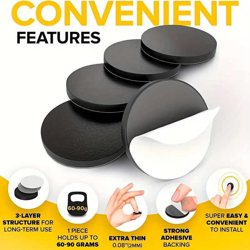 Puntos magnéticos de 2.03 cm de adhesión fuerte, flexibles para fotos, manualidades, uso en oficina, redondos y cuadrados, paquete