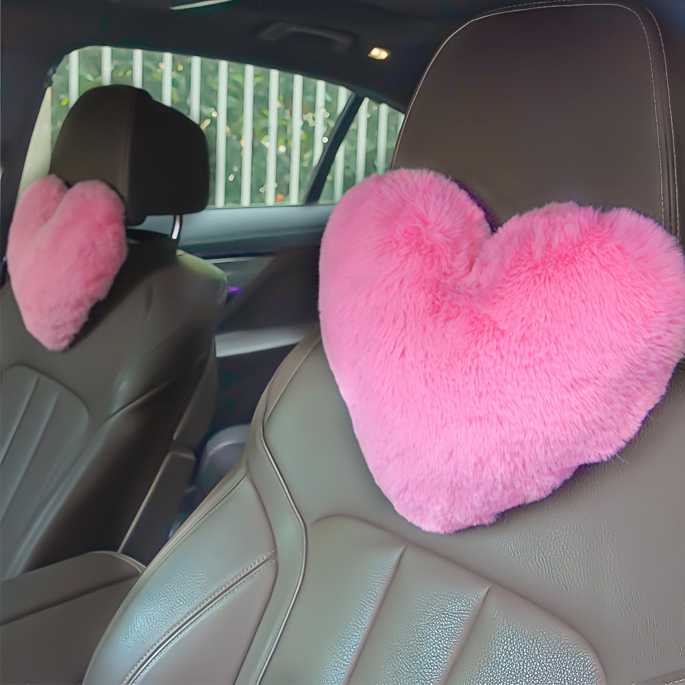 Almohada para asiento de coche, reposacabezas de felpa, cabecera para interiores de coches