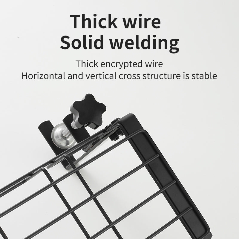 2/3 Cable Management Trays No Drilling Metal Wire Organizer for Desk