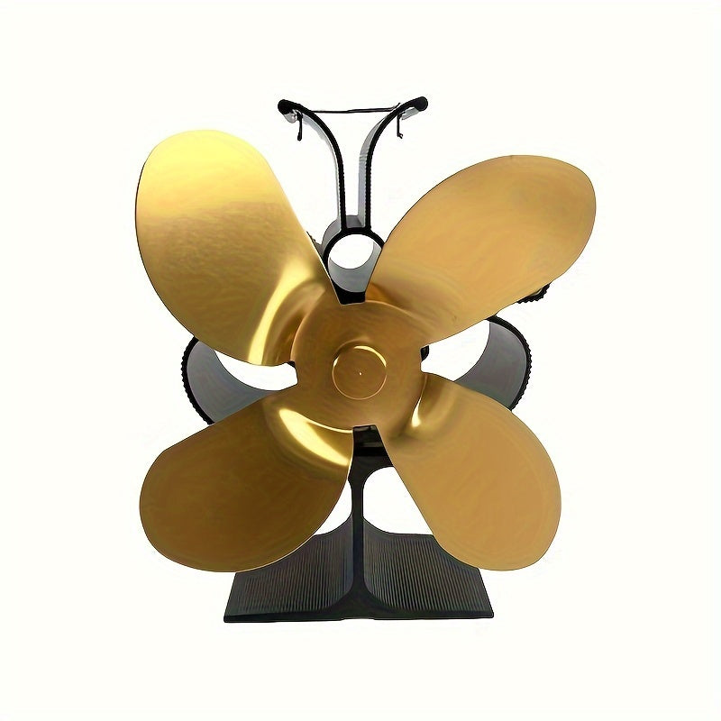 2023 Thermal Power Fireplace Fan 4-Blade Self-Starting High-Temperature Resistant