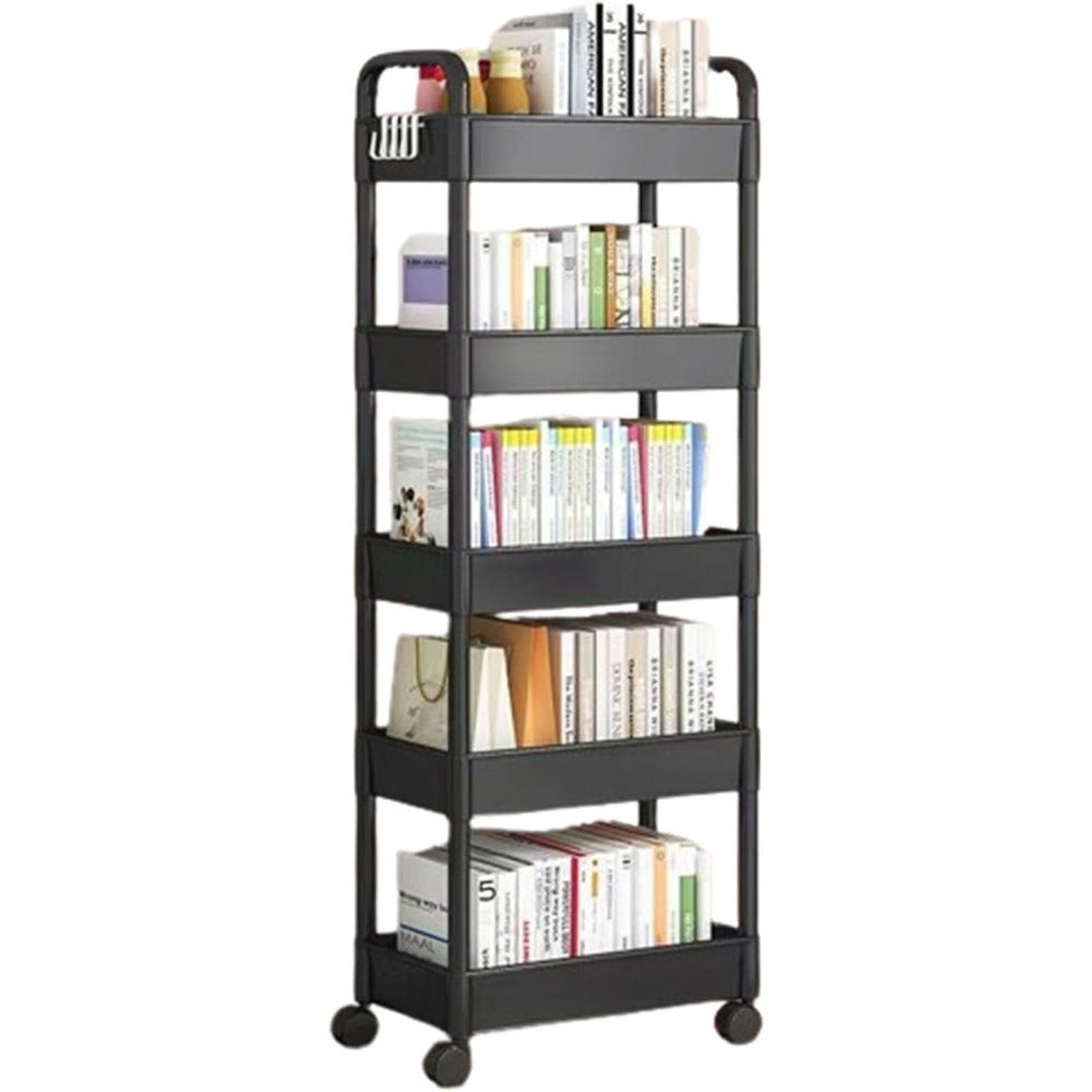 Carro de almacenamiento multifuncional con ruedas y estantes