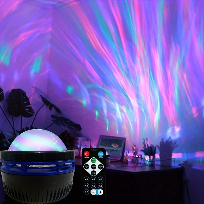 USB quvvatlangan proyeksiya lampasi zamonaviy uslubda, sozlanadigan yoritish va bir nechta rang variantlari bilan. Turli xonalar va tadbirlar uchun ideal.