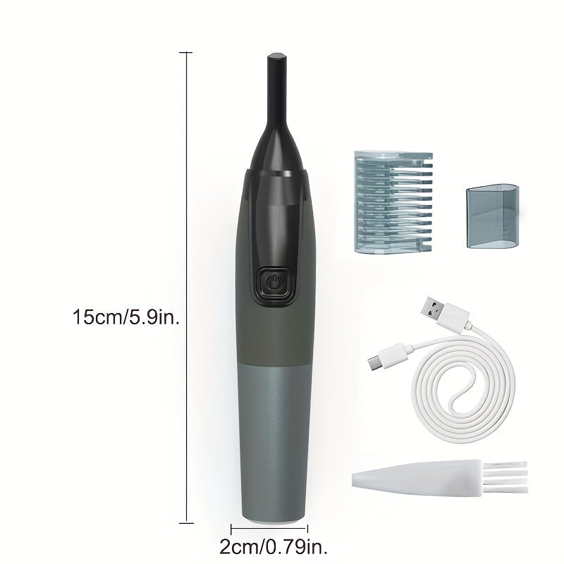 Razor eléctrico de cejas para hombres y mujeres recargable cortapelos facial negro